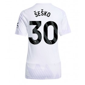 Dámské fotbalový oblečení Manchester United Benjamin Sesko #30 Venkovní košile 2025-26 Krátkým Rukávem